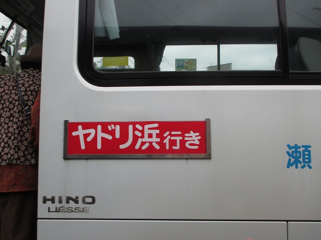 ヤドリ浜行きのバス